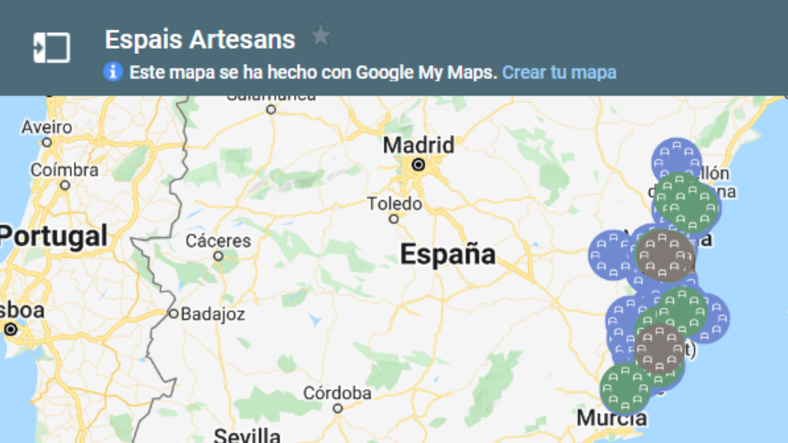 Mapa de localización de Espais Artensans